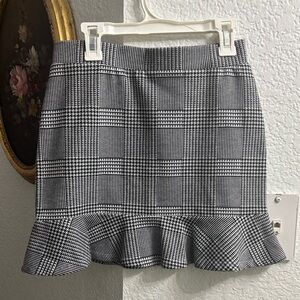 Forever 21 Black and White Checkered Mini Skirt